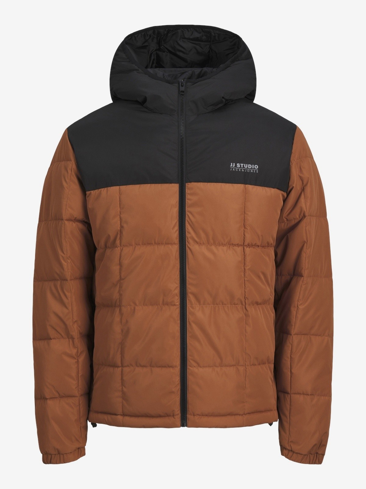 jjben square hood jacket mochia bisque jack jones